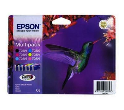 EPSON  Hummingbird T0807 6-colour Ink Cartridges - Multipack